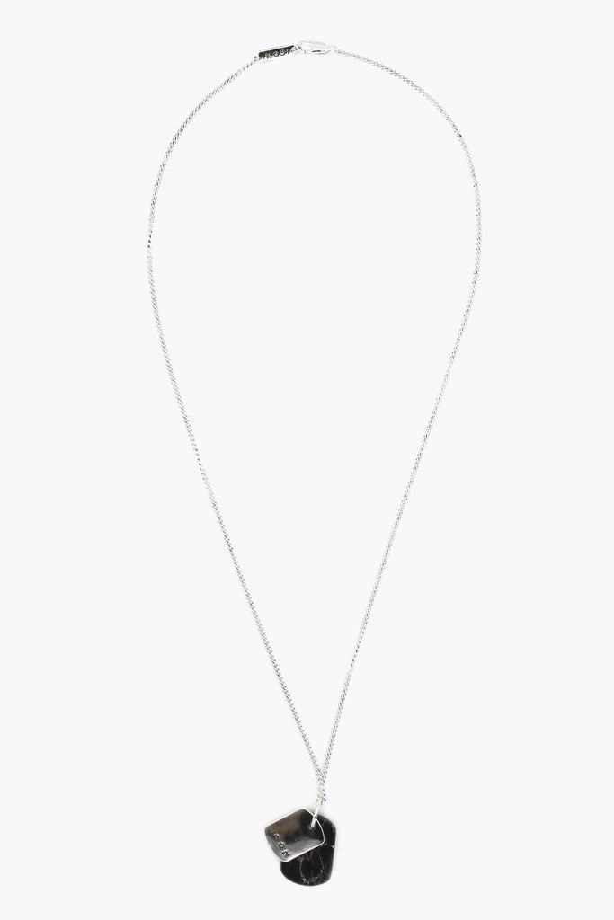 Icon Brand Silver Double Tag necklace