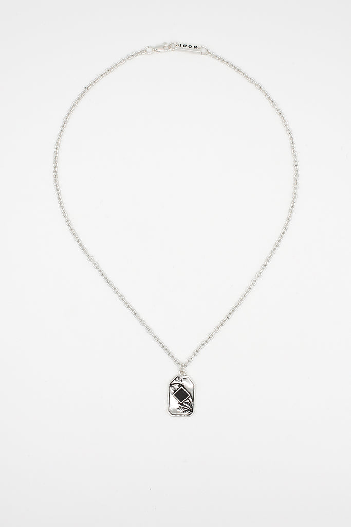 Icon Brand Silver Folium Rectangle Composite Necklace