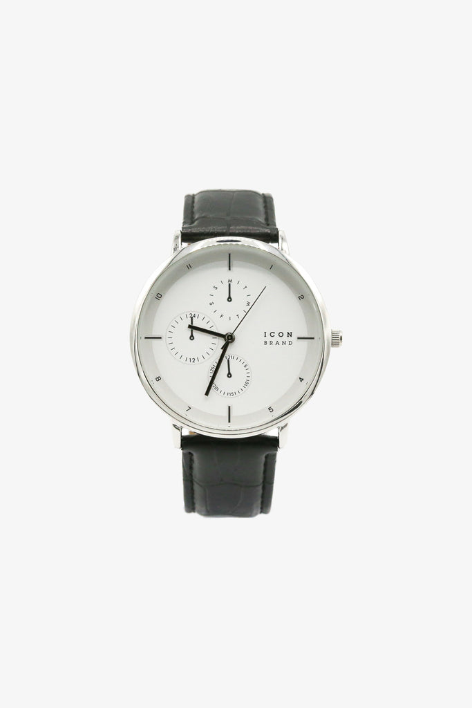 Icon Brand Pioneer Watch in Black and Silver