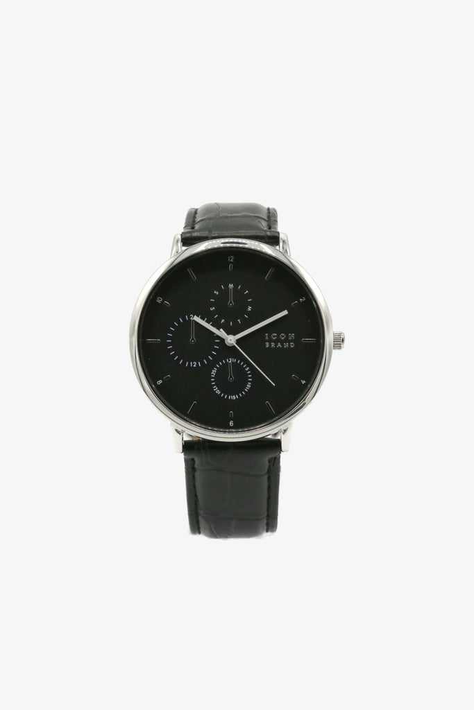 Icon Brand Pioneer Watch in Black and Silver