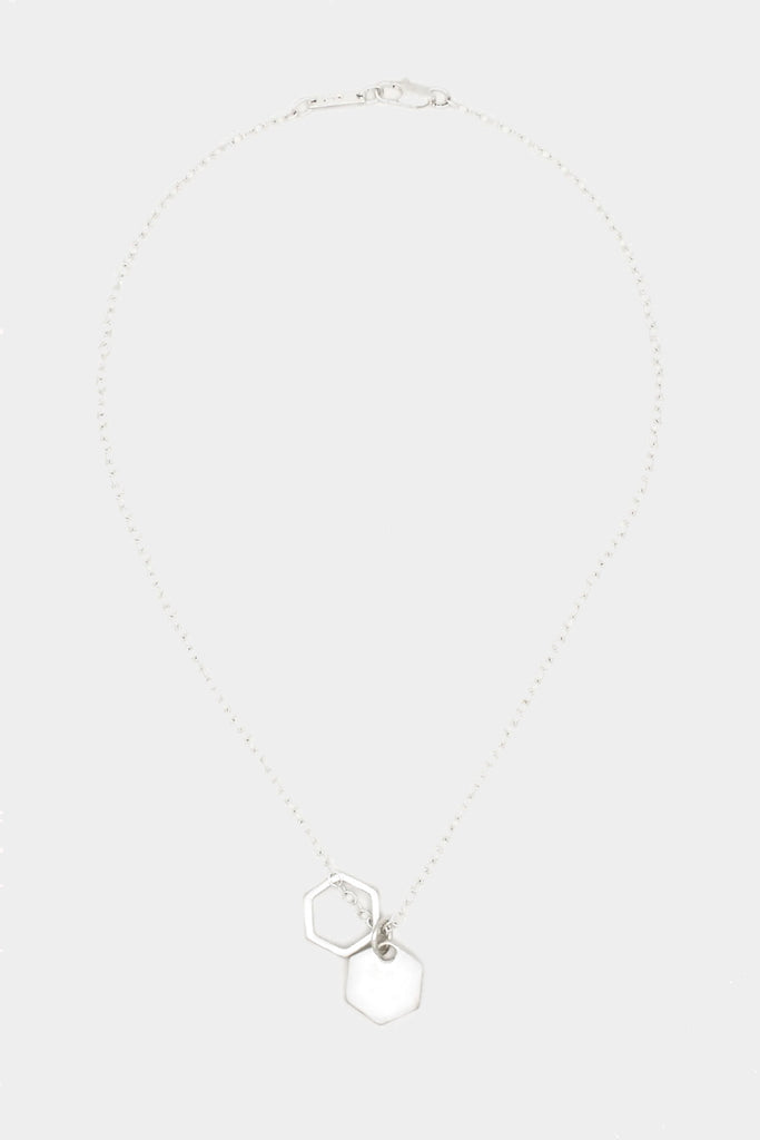 Icon Brand Silver Sunday Hexagon Necklace