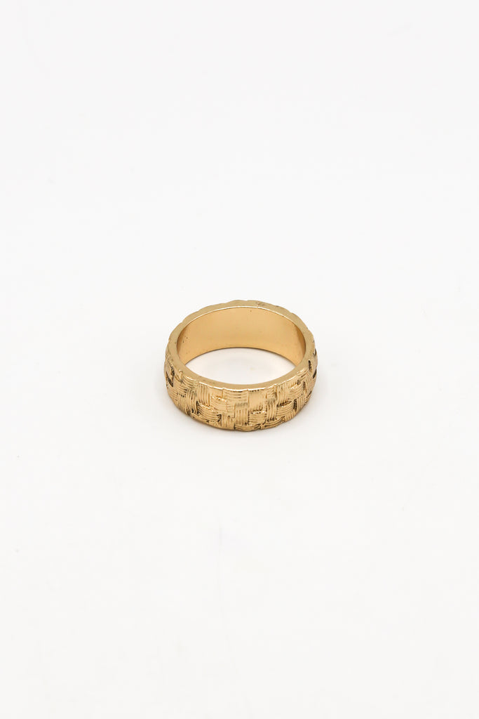 Icon Brand Gold Culture Clash Bamboo Weave Band Ring