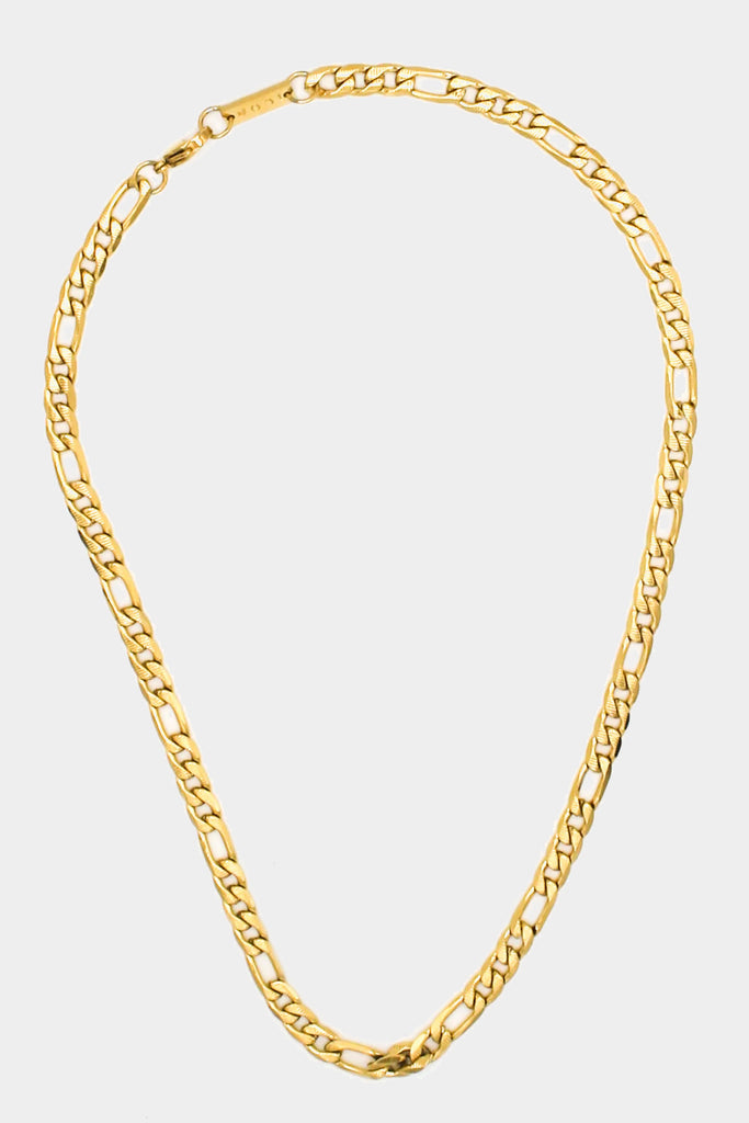 Icon Brand Gold Stainless Steel Figaro necklace