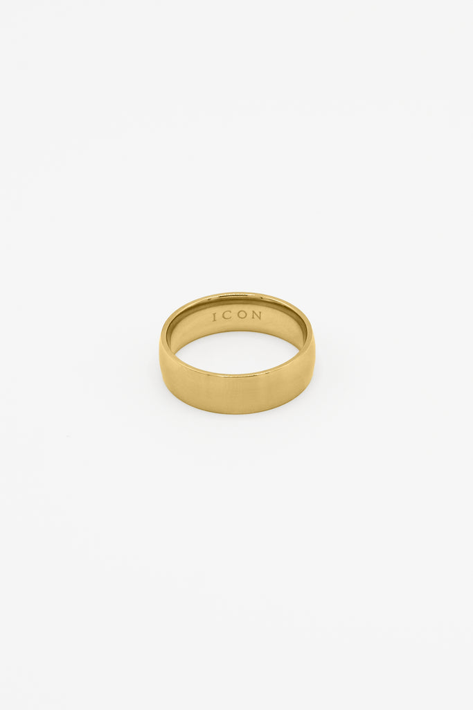 Icon Brand 14k Gold Plated Stainless Steel Band Ring