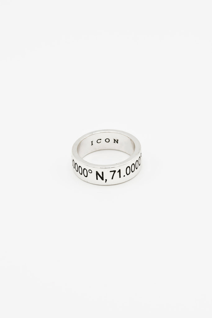 Icon Brand Silver Co-Ordinates Band Ring