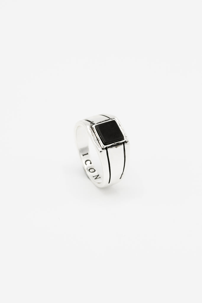 Icon Brand Silver Folium Composite Signet Ring